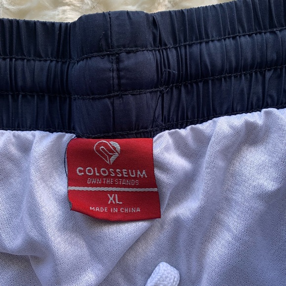 XL WVU Colosseum Women's Navy and Yellow Athletic Running Shorts - Picture 4 of 5